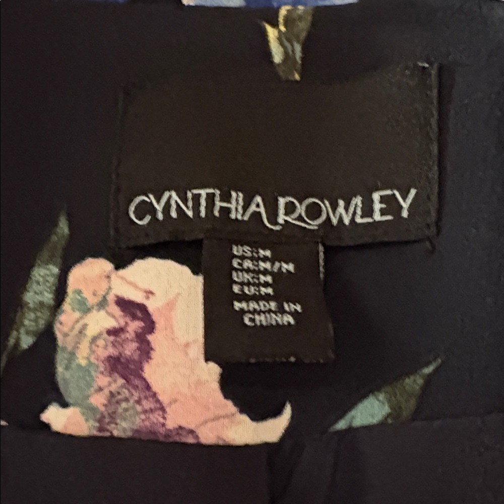 Cynthia Rowley Black Floral Blazer - Picture 2 of 3